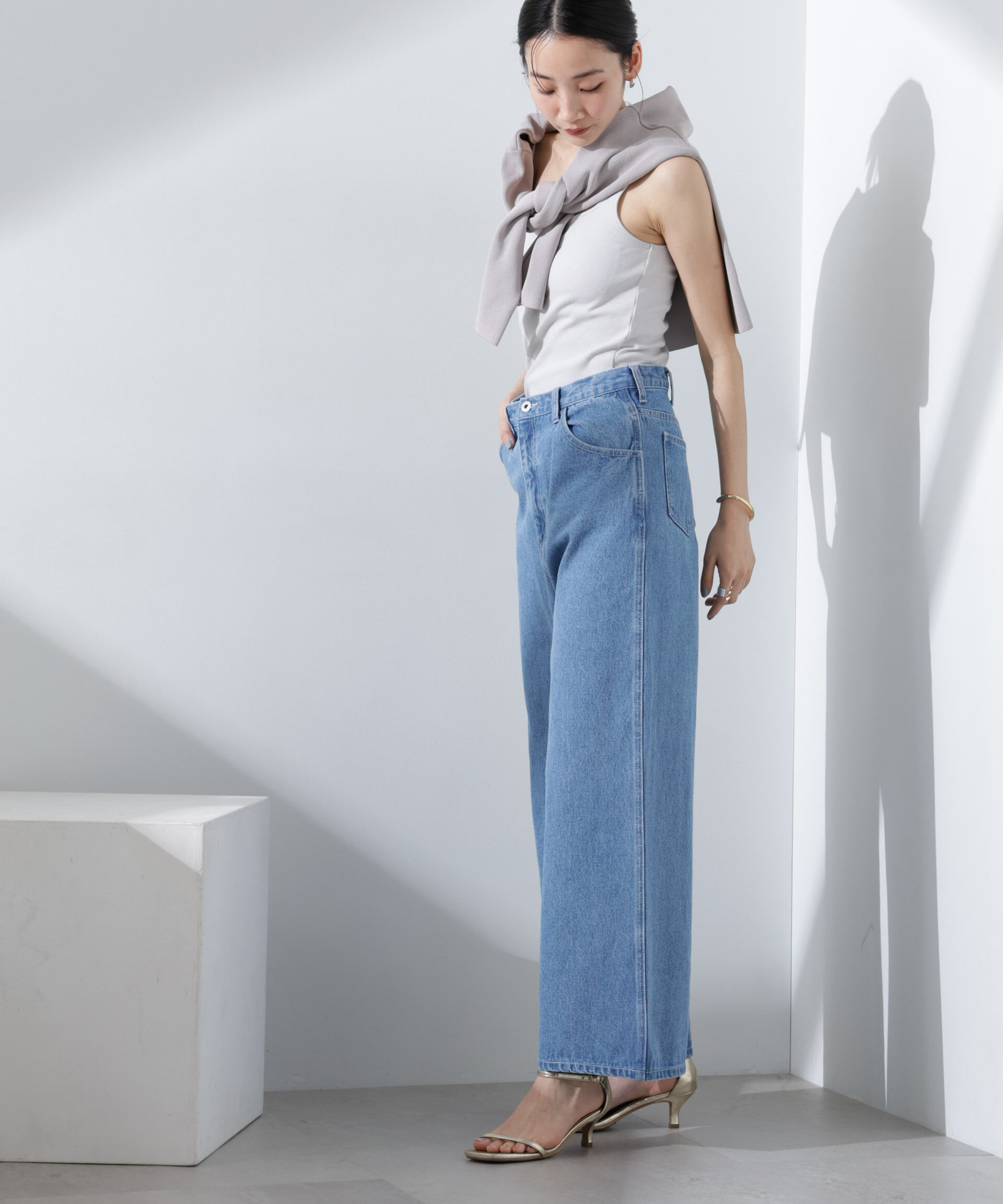 nano･universe「抗菌防臭リブカップ付きタンクトップ」|Tシャツ・カットソー|