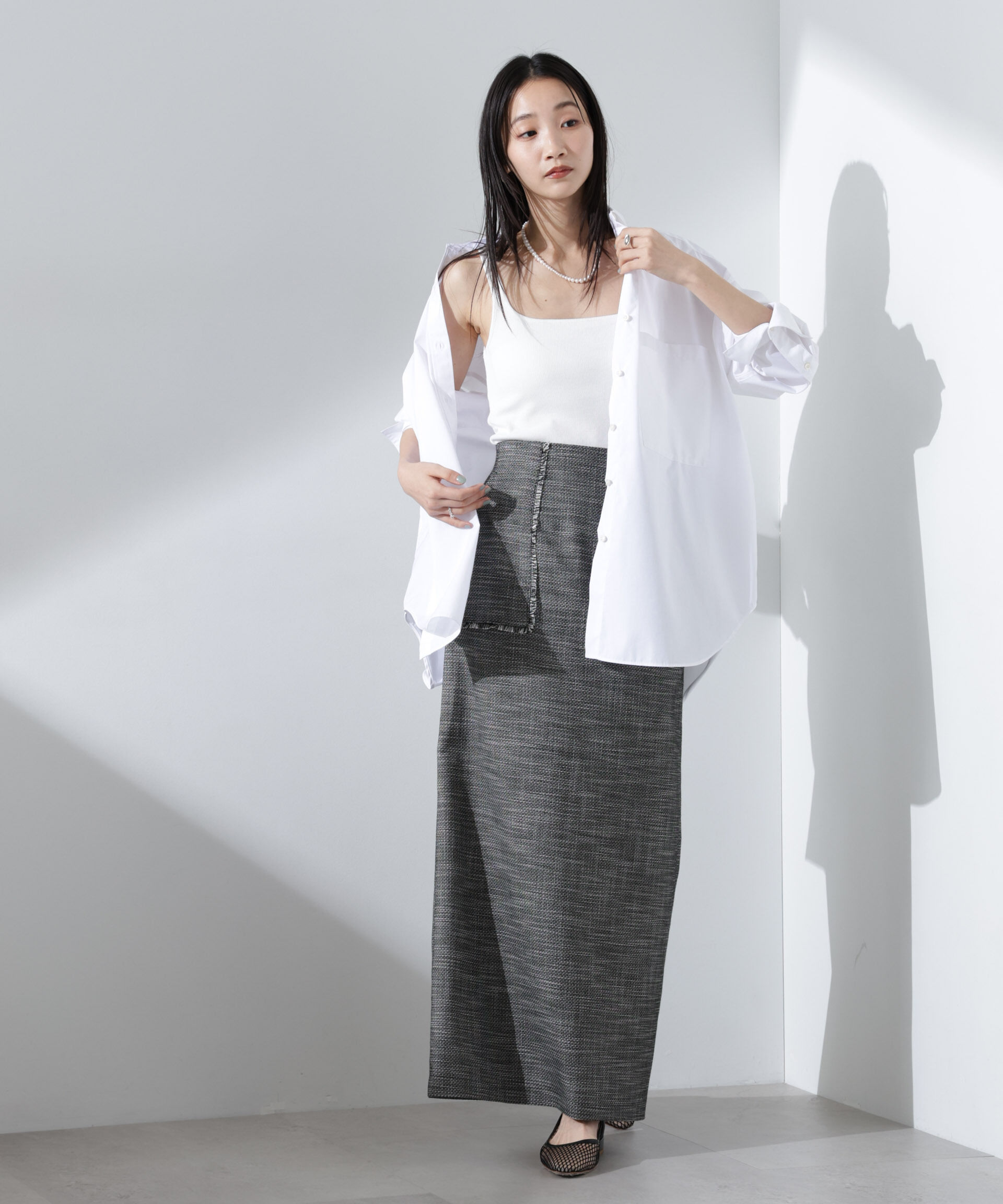 nano･universe「抗菌防臭リブカップ付きタンクトップ」|Tシャツ・カットソー|