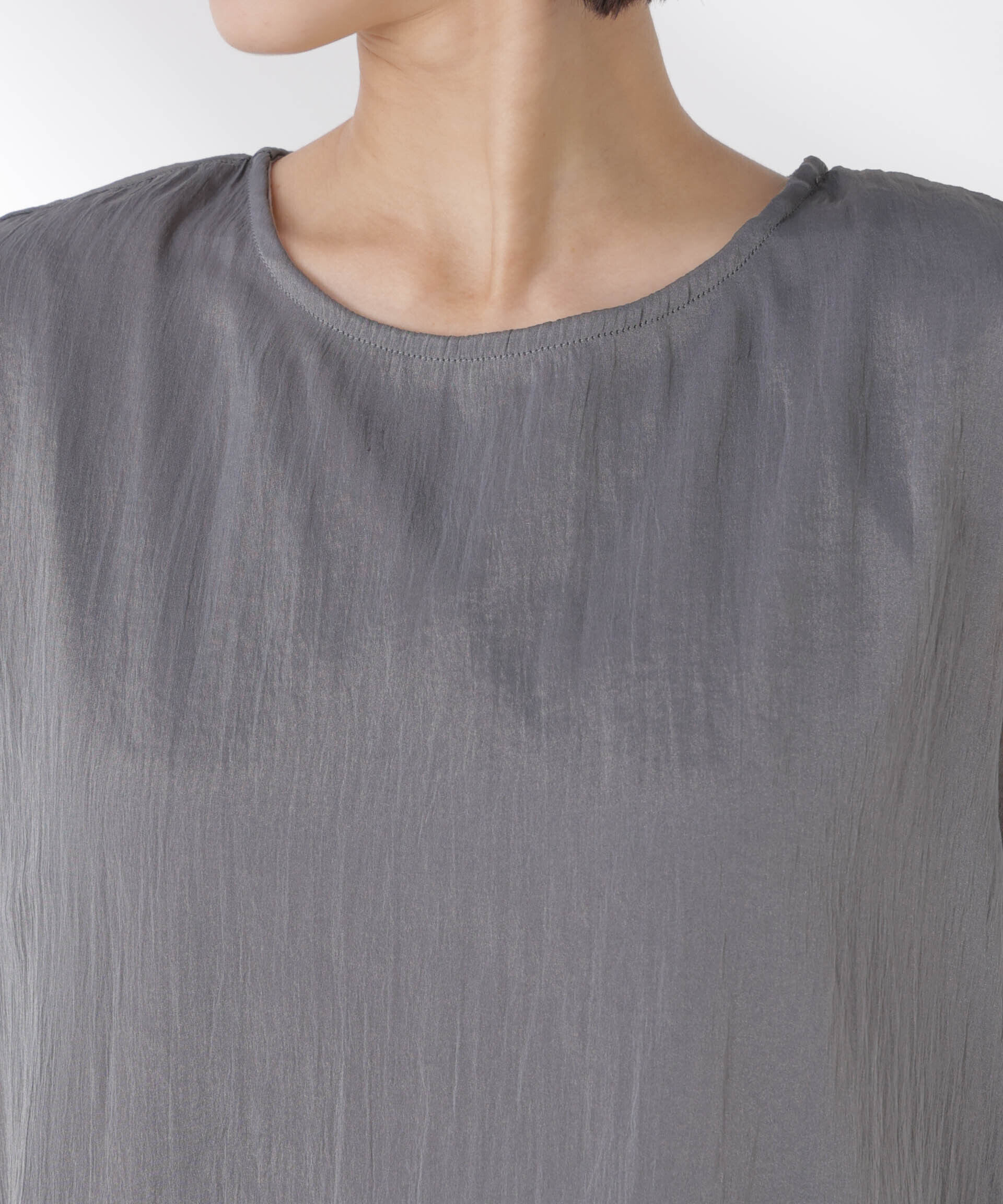 nano･universe「シアーレイヤードノースリーブカットトップス」|Tシャツ・カットソー|