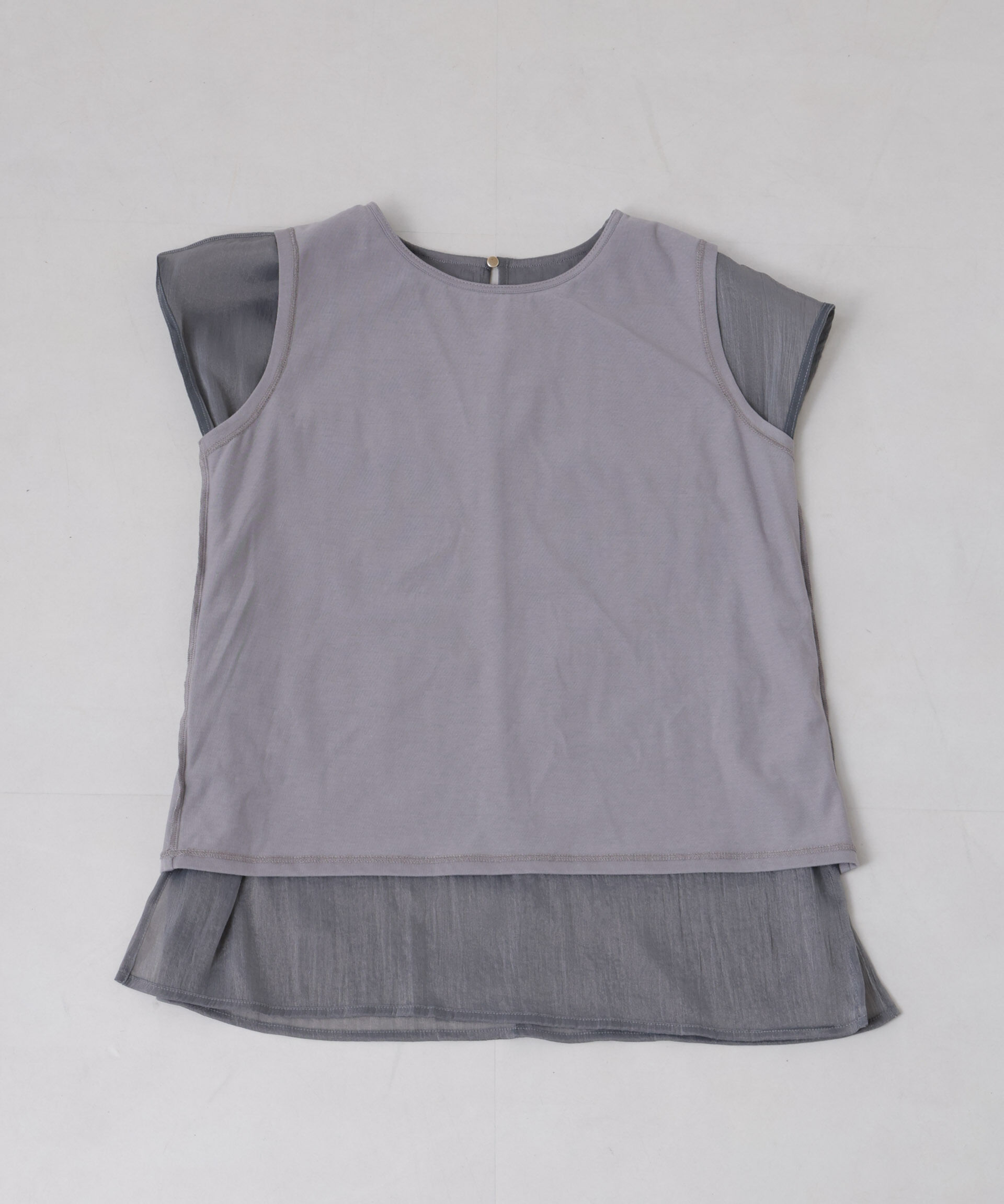 nano･universe「シアーレイヤードノースリーブカットトップス」|Tシャツ・カットソー|