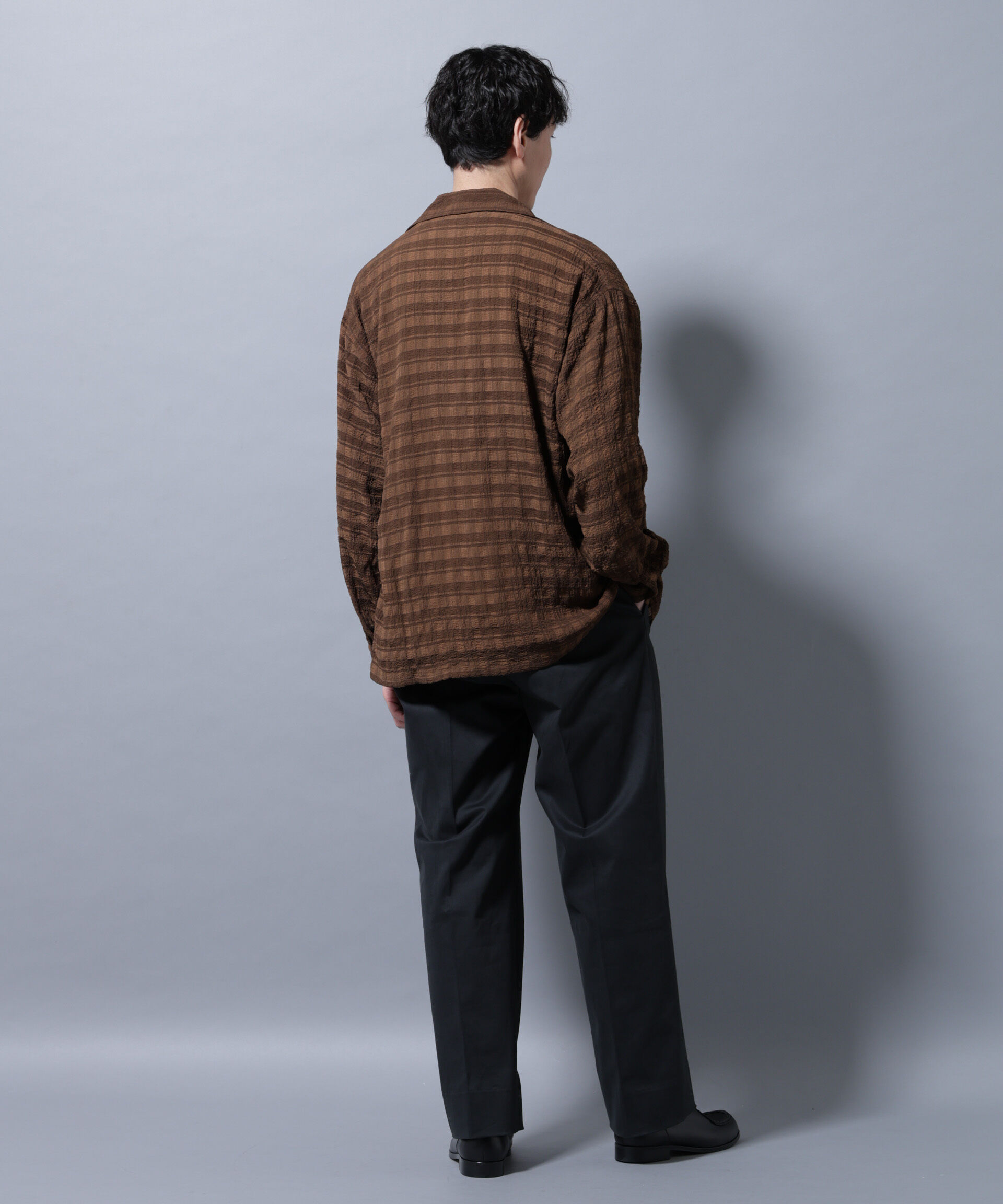 nano･universe「シースルーチェックシャツ 長袖」|シャツ・ブラウス|