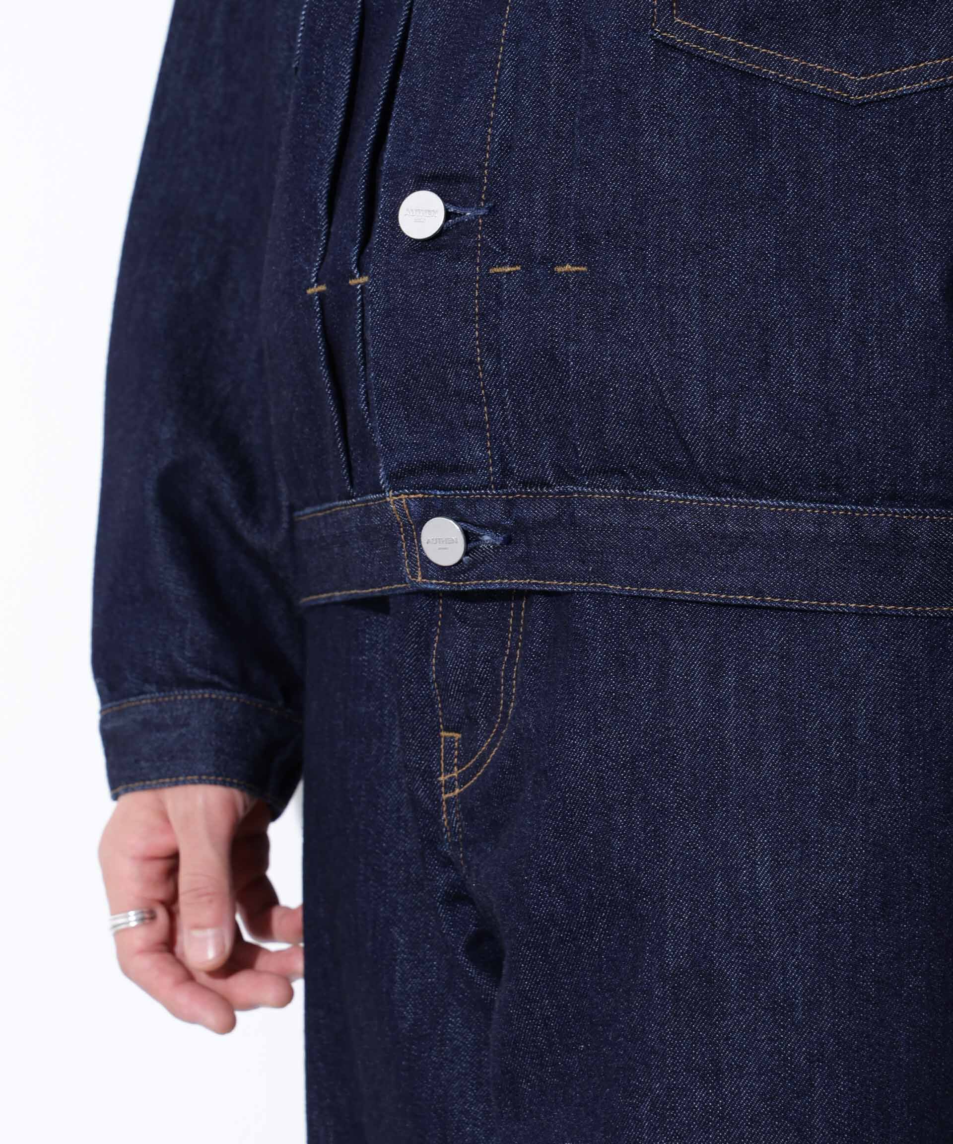 nano･universe「AUTHENコラボ SILKNIZED DENIM トラッカージャケット(セットアップ可)」|ブルゾン・スタジャン|