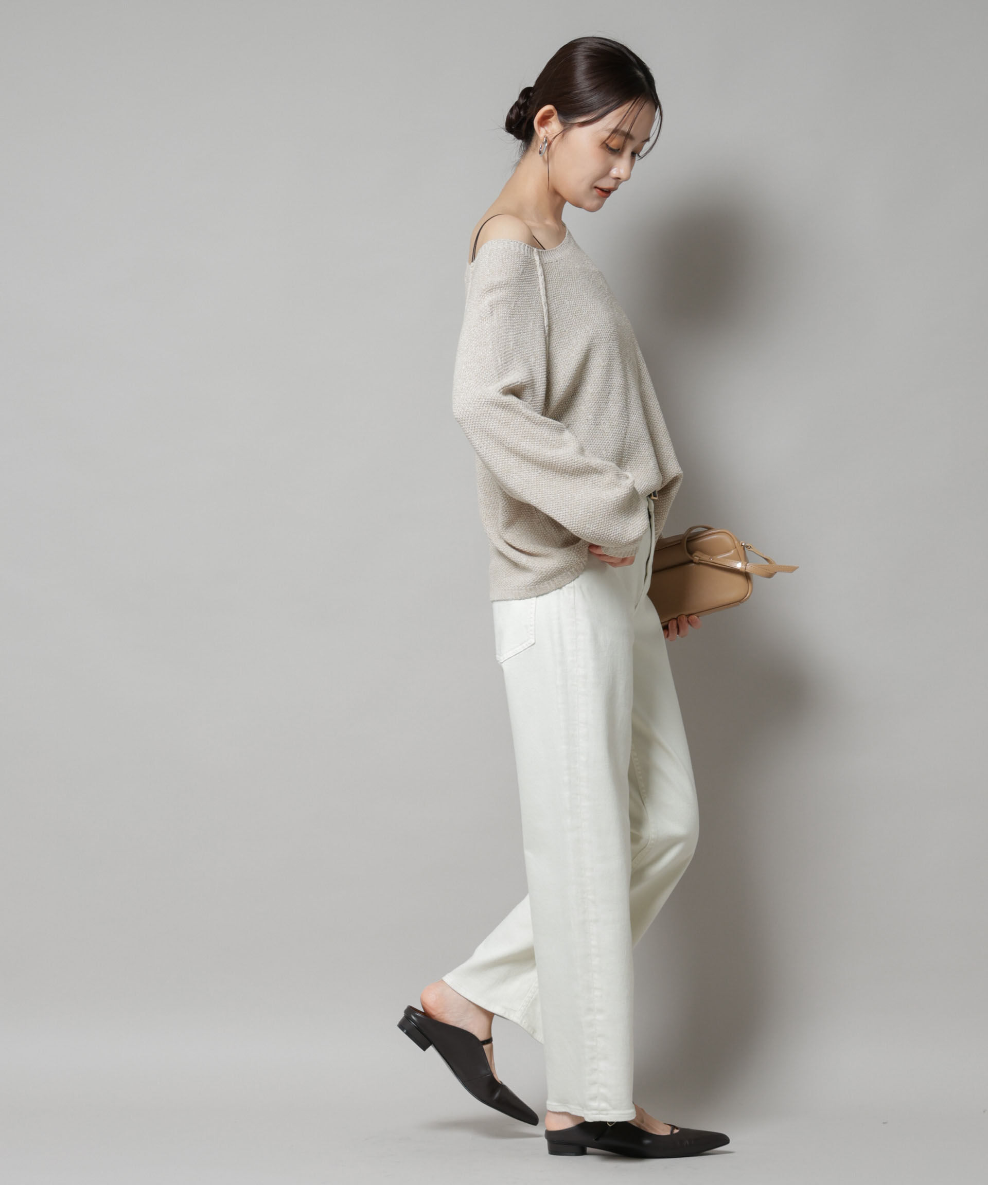 nano･universe「メランジクルーネックニット」|ニット・セーター|