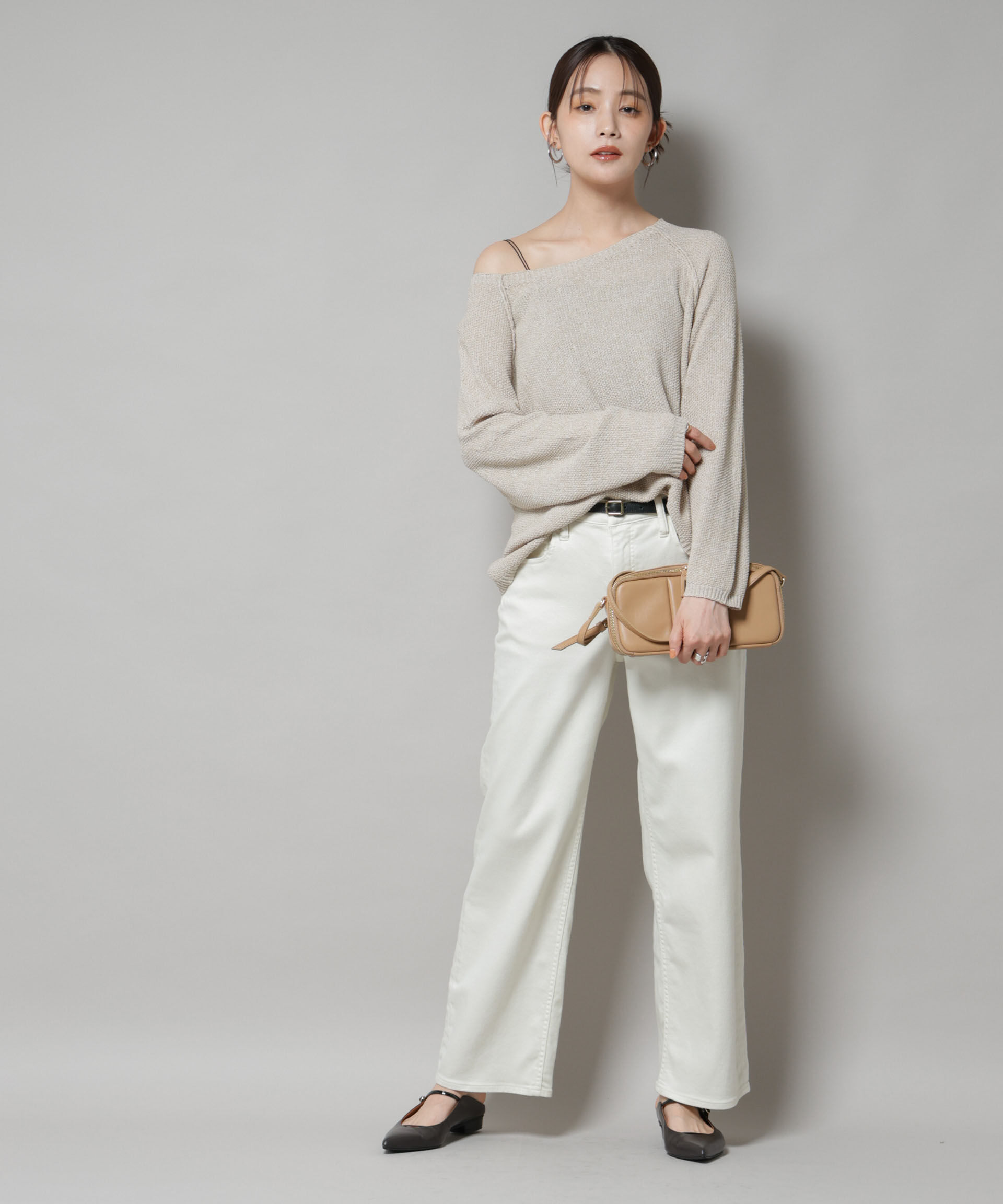 nano･universe「メランジクルーネックニット」|ニット・セーター|