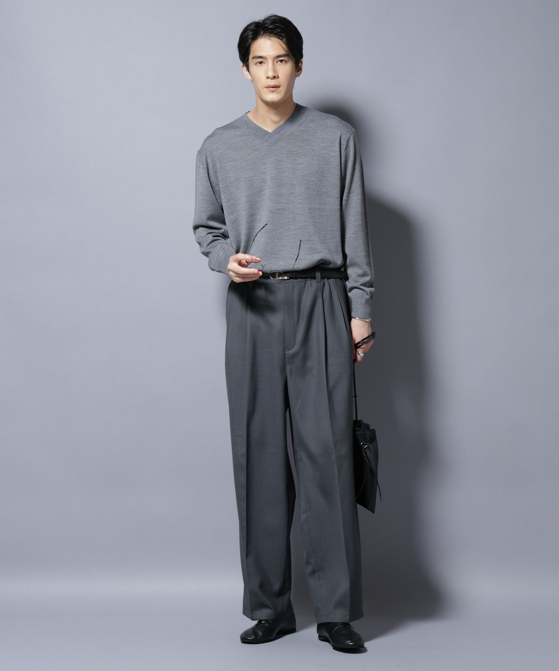 nano･universe「「大人のワイドパンツ」ドライギャバワイドイージースラックス」|チノ|