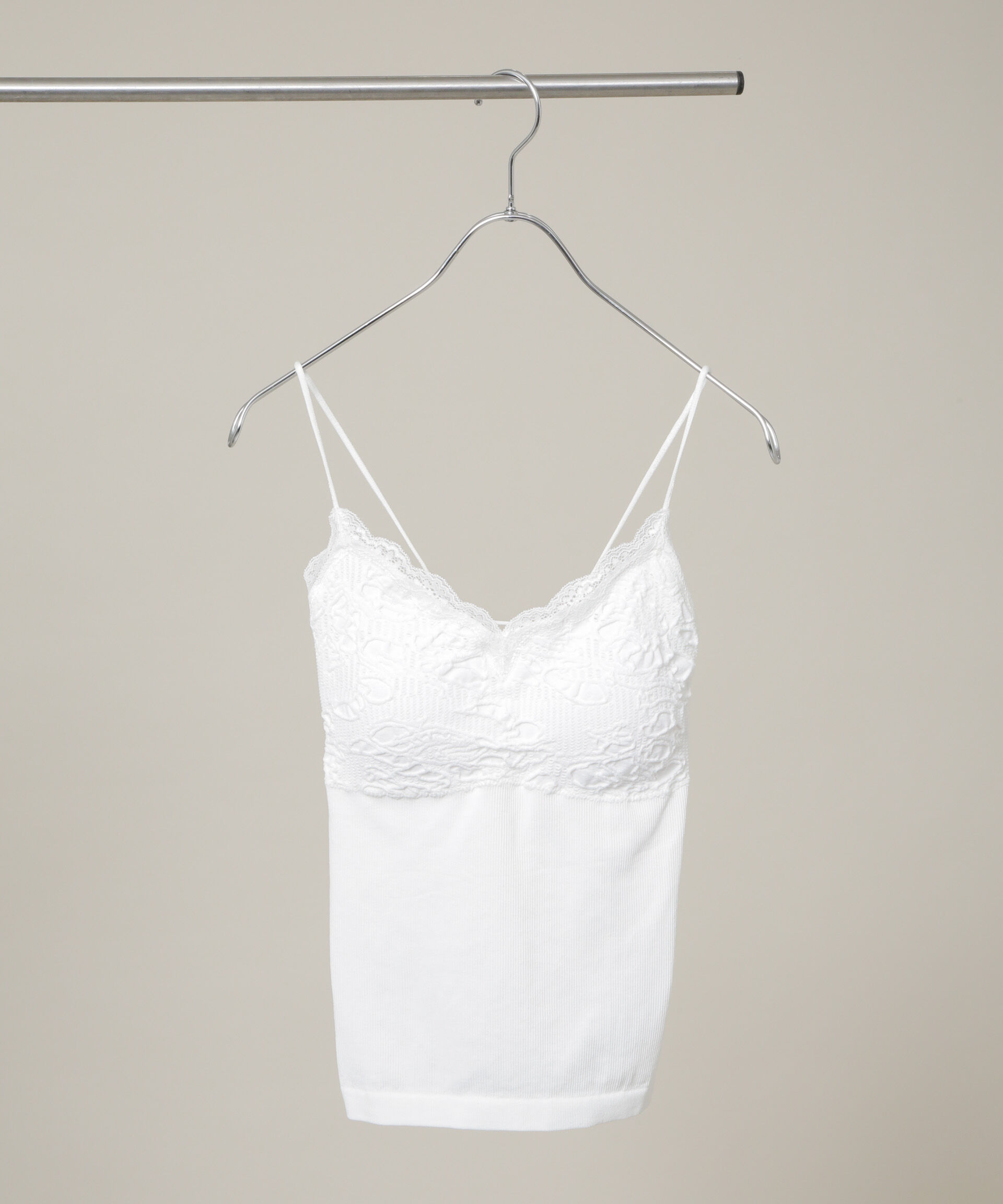 nano･universe「レースジャガードカップ付きキャミソール」|キャミソール|