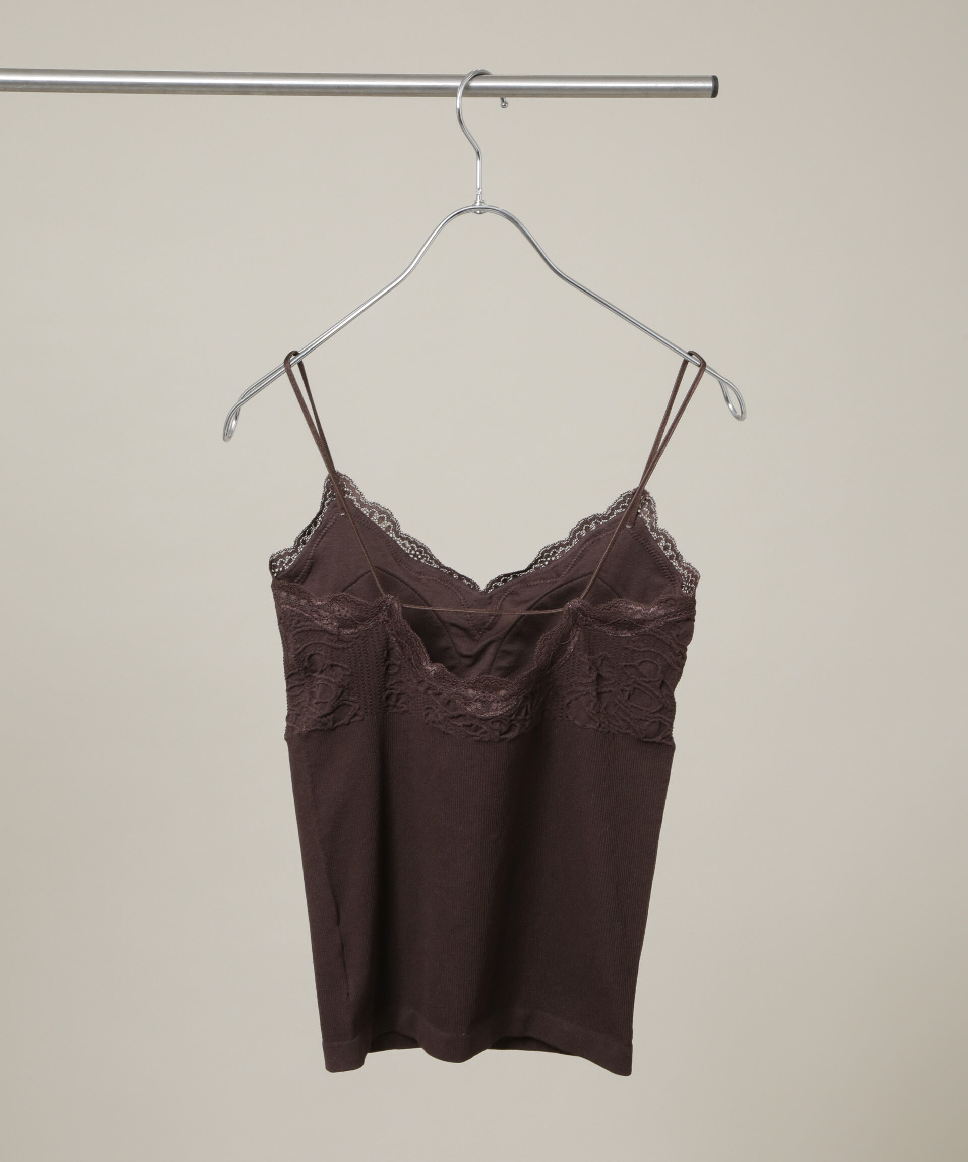 nano･universe「レースジャガードカップ付きキャミソール」|キャミソール|