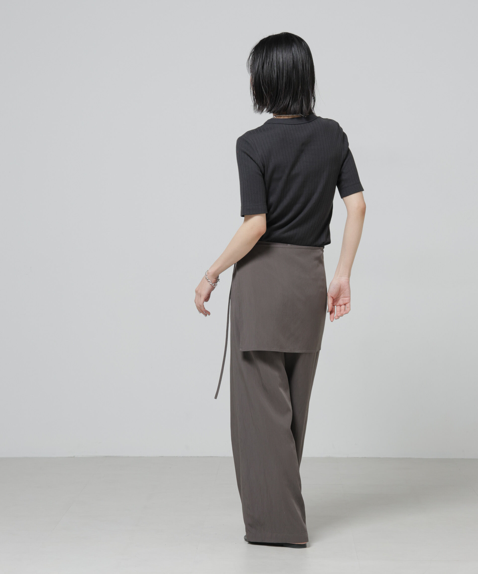 nano･universe「Anti Soaked(R) 汗染み防止クルーネックリブTシャツ」|Tシャツ・カットソー|