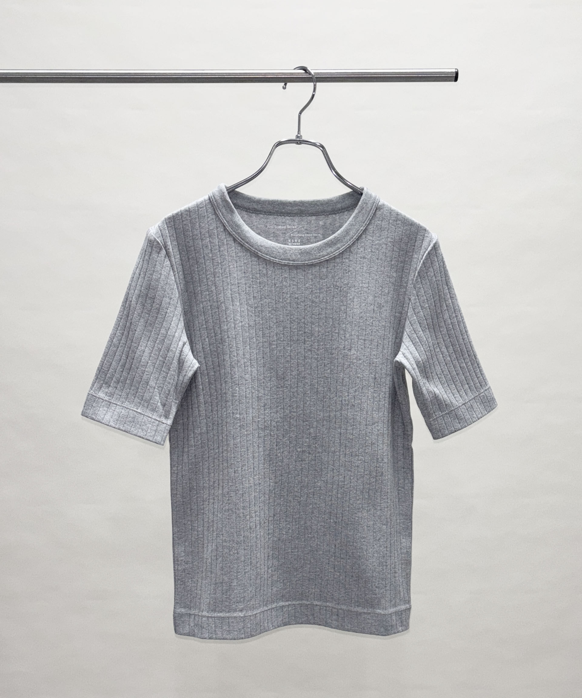nano･universe「Anti Soaked(R) 汗染み防止クルーネックリブTシャツ」|Tシャツ・カットソー|