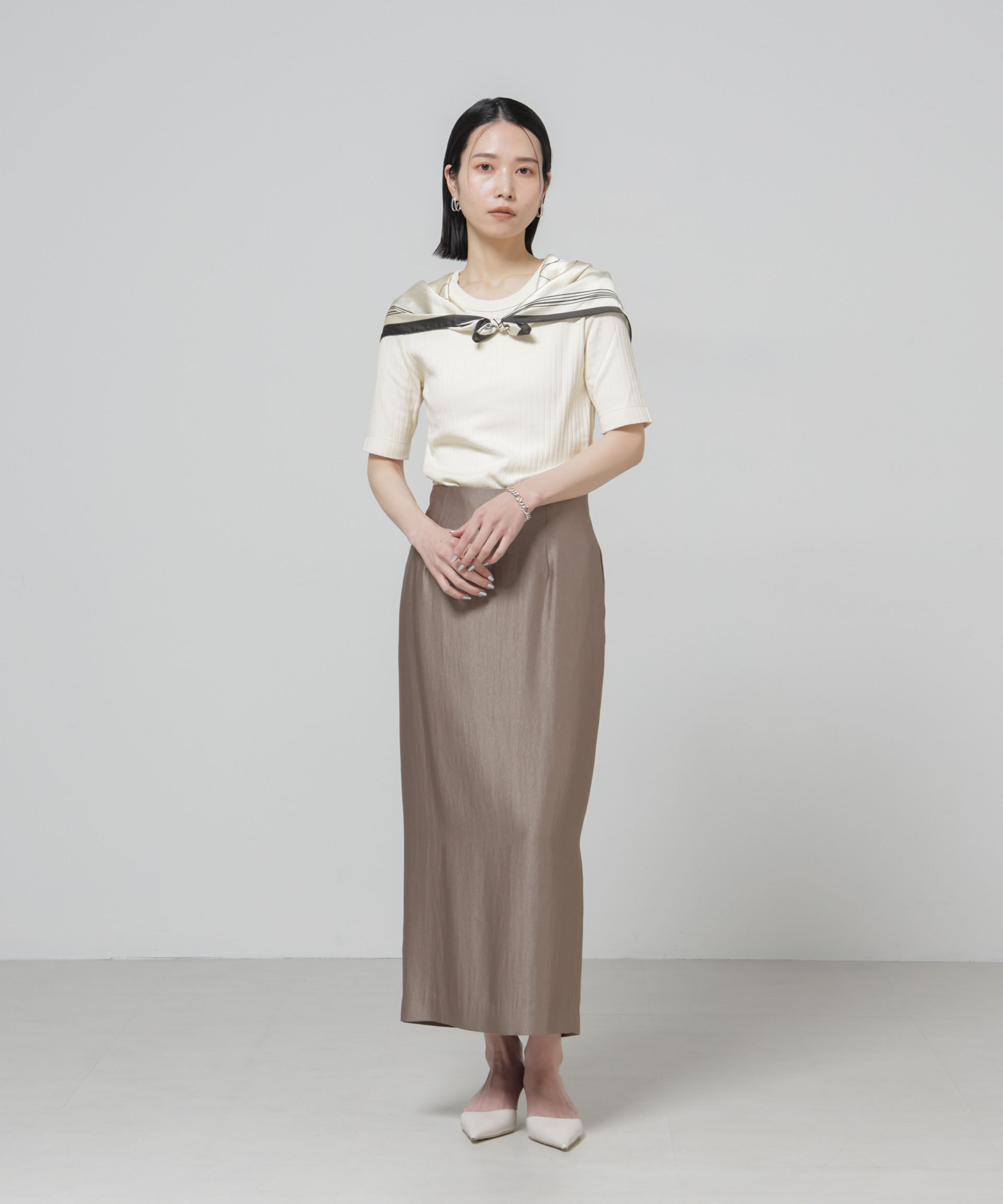 nano･universe「Anti Soaked(R) 汗染み防止クルーネックリブTシャツ」|Tシャツ・カットソー|