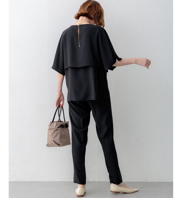 23区「【Oggi・CLASSY.掲載】ストレッチジョーゼット テーパード パンツ」|その他|