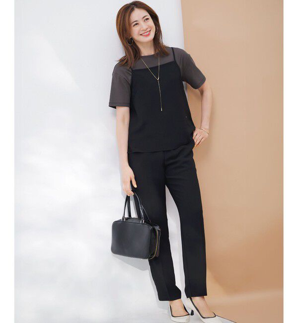 23区「【Oggi・CLASSY.掲載】ストレッチジョーゼット テーパード パンツ」|その他|