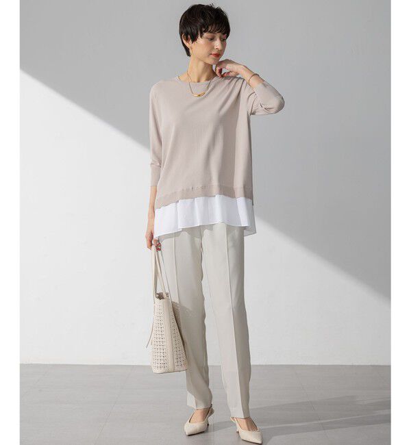 23区「【Oggi・CLASSY.掲載】ストレッチジョーゼット テーパード パンツ」|その他|