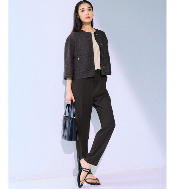 23区「【Oggi・CLASSY.掲載】ストレッチジョーゼット テーパード パンツ」|その他|