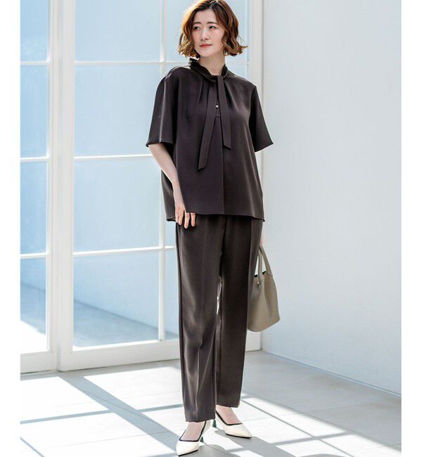 23区「【Oggi・CLASSY.掲載】ストレッチジョーゼット テーパード パンツ」|その他|