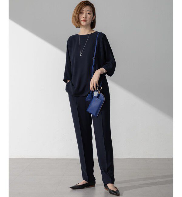 23区「【Oggi・CLASSY.掲載】ストレッチジョーゼット テーパード パンツ」|その他|