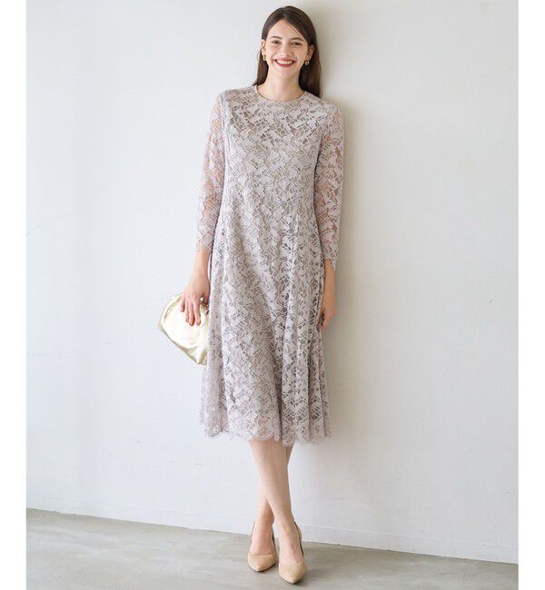23区「【APPLAUDIR】モールラインフラワーレース ドレス」|ドレス|