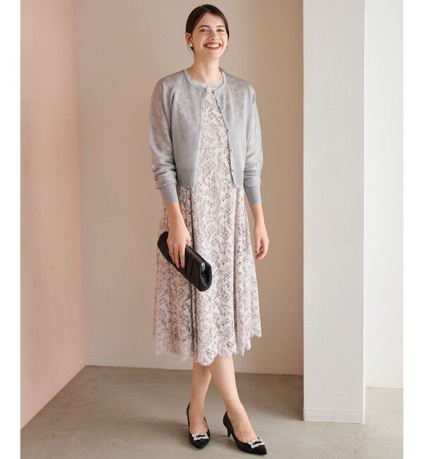 23区「【APPLAUDIR】モールラインフラワーレース ドレス」|ドレス|