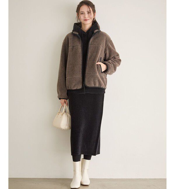 23区「【SLOW/一部店舗限定】エコファー ブルゾン」|ブルゾン・スタジャン|