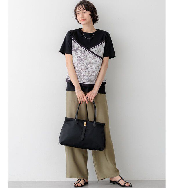 23区「スカーフコンビジャージー カットソー」|Tシャツ・カットソー|