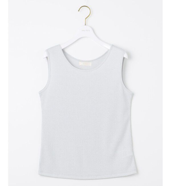 any SiS「ラメテレコ タンクトップ」|タンクトップ|シルバー