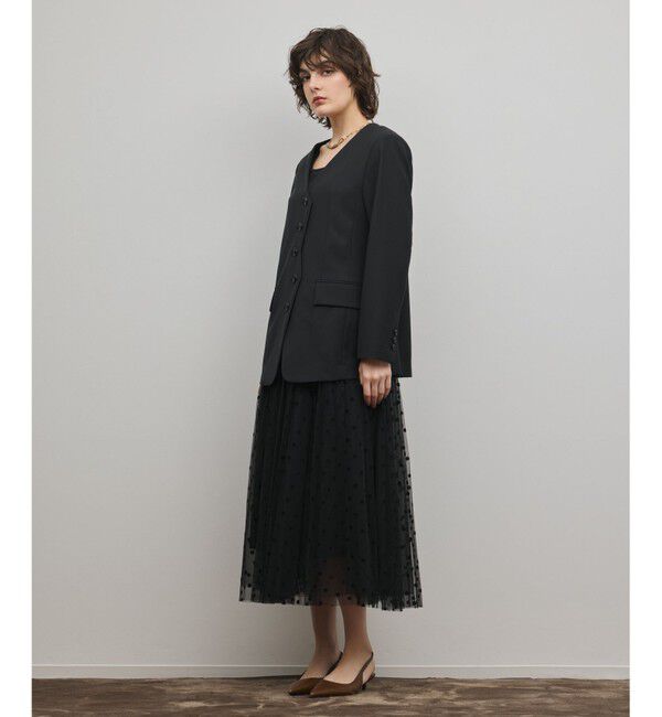 Diagram「デザインフロントジャケット」|ノーカラージャケット|