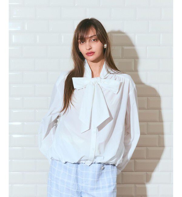 Grace Class「ボウタイシャツブルゾン」|ブルゾン・スタジャン|ホワイト