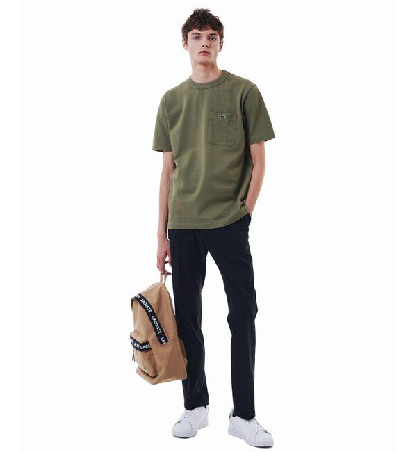 LACOSTE「鹿の子地ポケット半袖Tシャツ」|Tシャツ・カットソー|