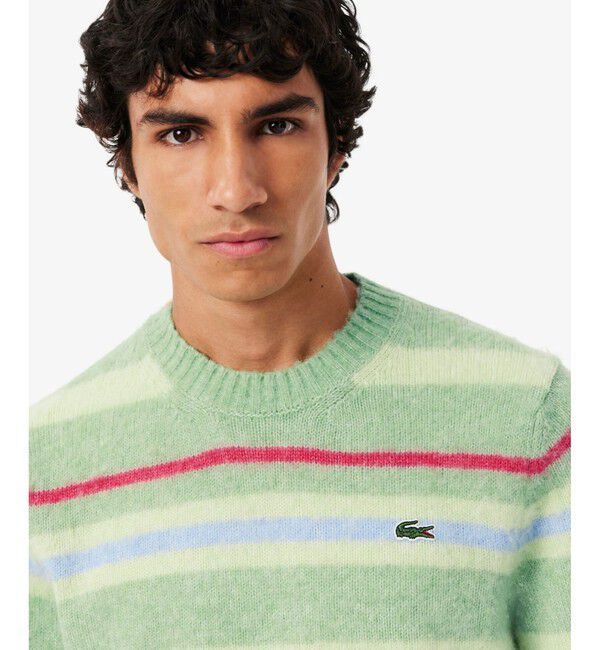 LACOSTE「アルパカブレンドボーダーニットセーター」|ニット・セーター|