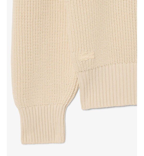 LACOSTE「ダイヤロゴパッチポロカラーニットセーター」|ニット・セーター|