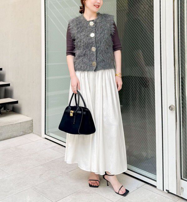 NOLLEY'S sophi「ウォッシャブルレザーサテンギャザースカート」|スカート|