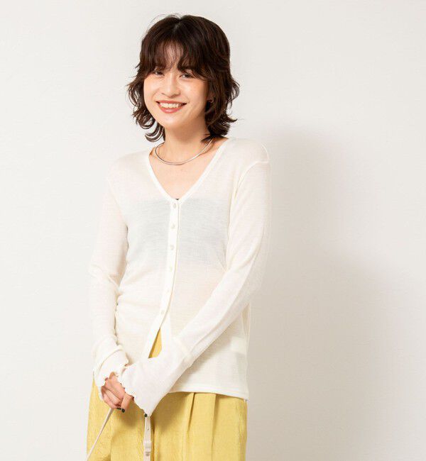 NOLLEY'S「MY STANDARD ウォッシャブルリブカーディガン」|カーディガン|