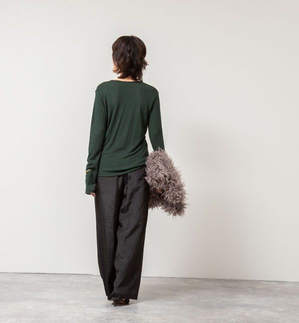 NOLLEY'S「MY STANDARD ウォッシャブルリブカーディガン」|カーディガン|