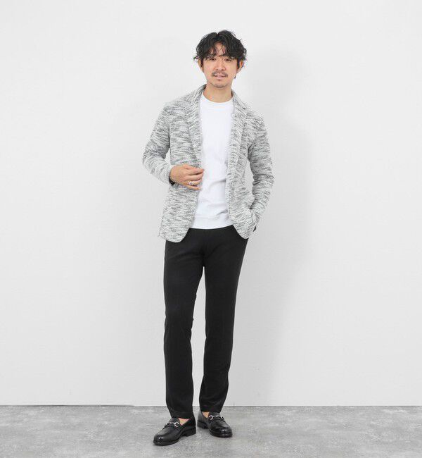 Stutostein「《ビジカジ対応》ツィードジャージーテーラーCD 26SS」|カーディガン|