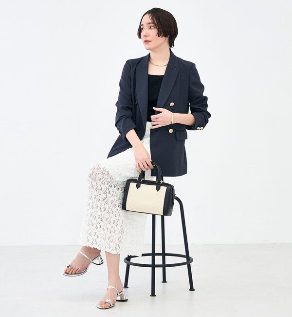 NOLLEY'S sophi「《セットアップ対応》ウォッシャブルスラブオックスダブルジャケット」|テーラードジャケット|