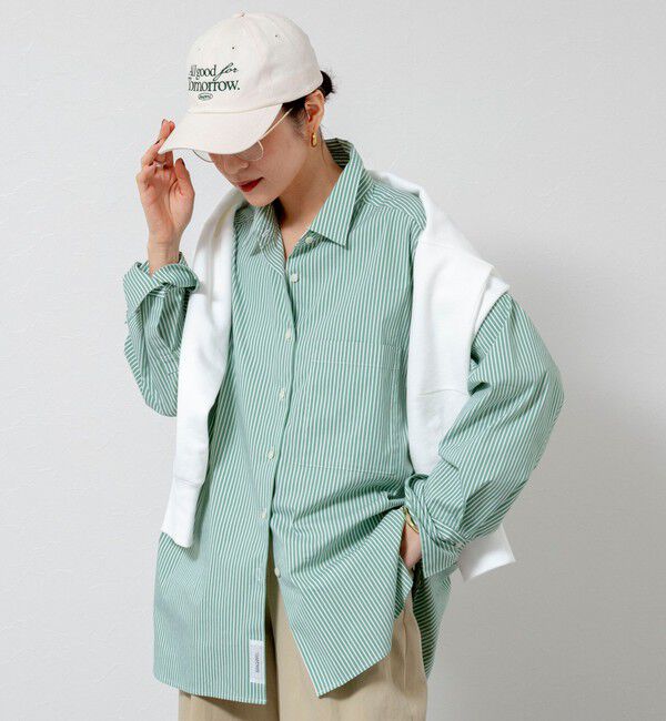 MAQWEL「【MAQWEL/マクウェル】ウォッシャブルストライプシャツ」|シャツ・ブラウス|