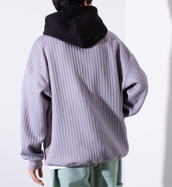 GLOSTER「【GLOSTER/グロスター】ストライプ キルティング  プルオーバーパーカー フーディ 」|パーカー|