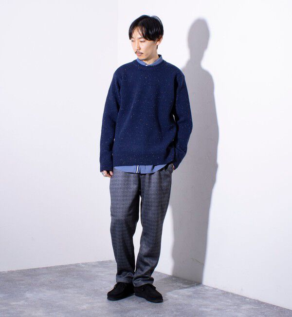 GLOSTER「【GLOSTER/グロスター】カラーネップ プルオーバー クルーネックニット」|ニット・セーター|