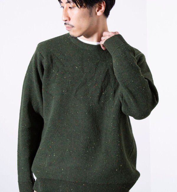 GLOSTER「【GLOSTER/グロスター】カラーネップ プルオーバー クルーネックニット」|ニット・セーター|