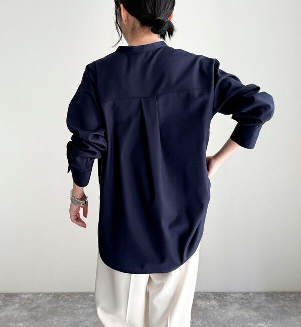 fredy emue「《セットアップ対応》TRパール釦バンドカラーシャツ」|シャツ・ブラウス|