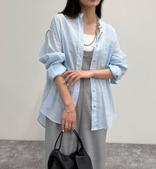 fredy emue「ラミーバンドカラーシャツ」|シャツ・ブラウス|