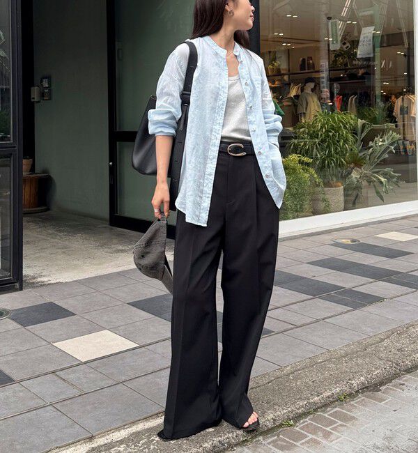 fredy emue「ラミーバンドカラーシャツ」|シャツ・ブラウス|