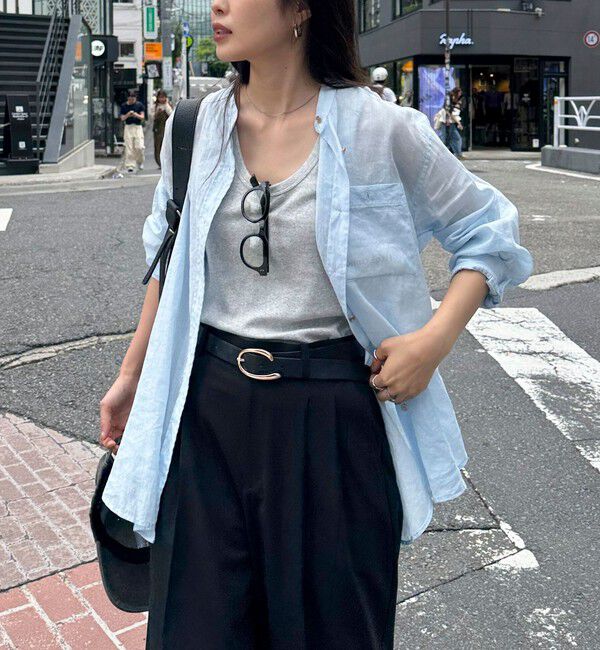 fredy emue「ラミーバンドカラーシャツ」|シャツ・ブラウス|