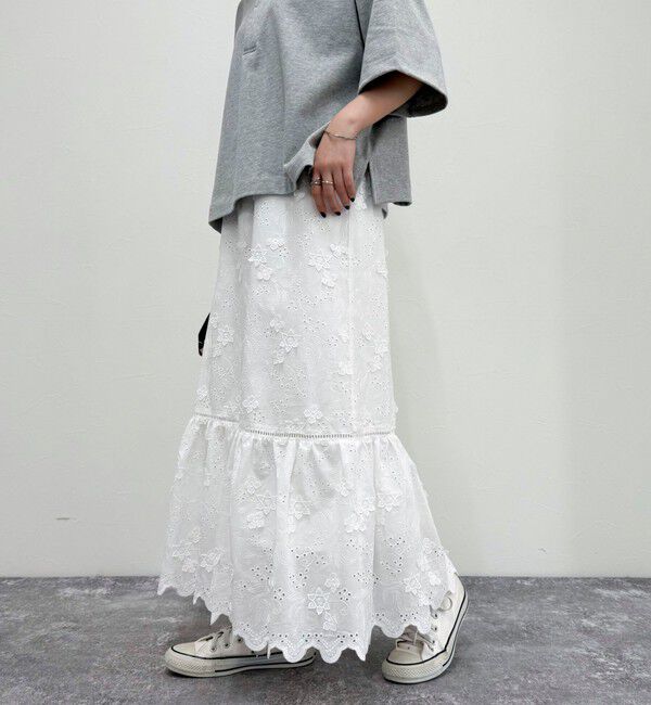 fredy emue「コットンレースギャザースカート」|スカート|
