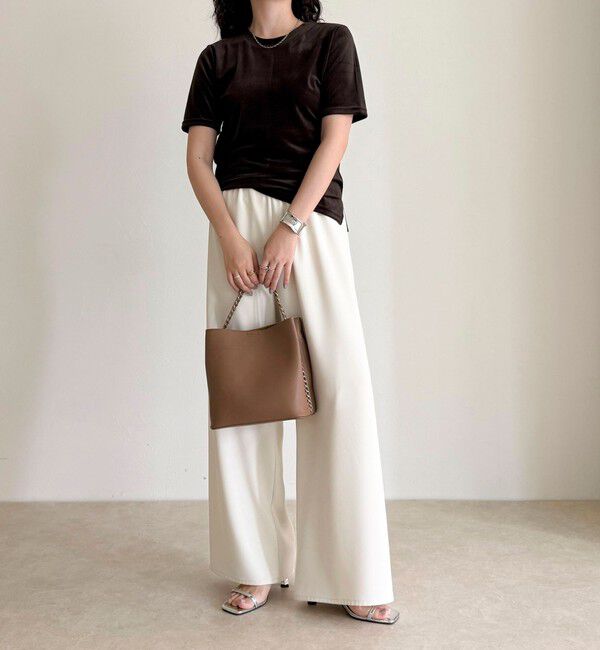 fredy emue「ベロア半袖Tシャツ」|Tシャツ・カットソー|