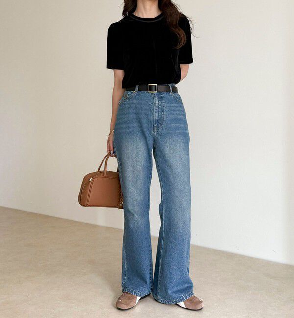 fredy emue「ベロア半袖Tシャツ」|Tシャツ・カットソー|