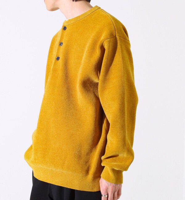 GLOSTER「【昨年人気アイテム再登場！チクチクしないニット】モールバックボーダー ヘンリーネックニット」|ニット・セーター|