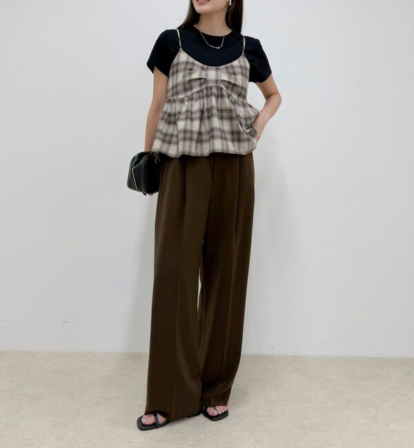 fredy emue「オンブレーチェックキャミビスチェ」|キャミソール|