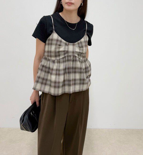 fredy emue「オンブレーチェックキャミビスチェ」|キャミソール|