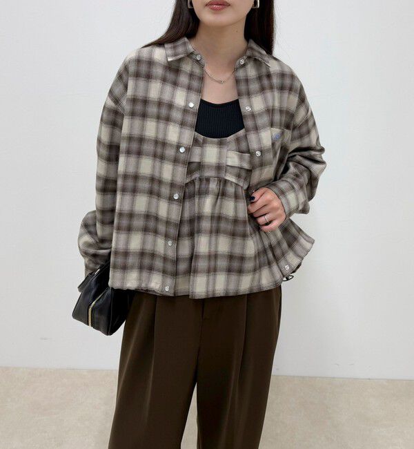 fredy emue「オンブレーチェックキャミビスチェ」|キャミソール|